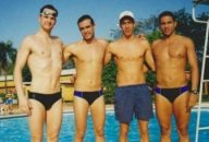 Eu, Léo, Chuchu e Malaquias. Essa foto foi tirada em Araçatuba na disputado dos Jogos Abertos. Infelizmente não temos fotos de Matão.
